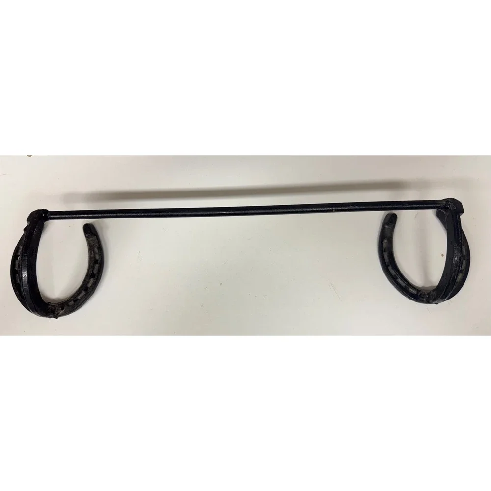 Vintage St Croix Forge Horseshoe Rack Heavy Metal Western Cowboy Rustic Decor